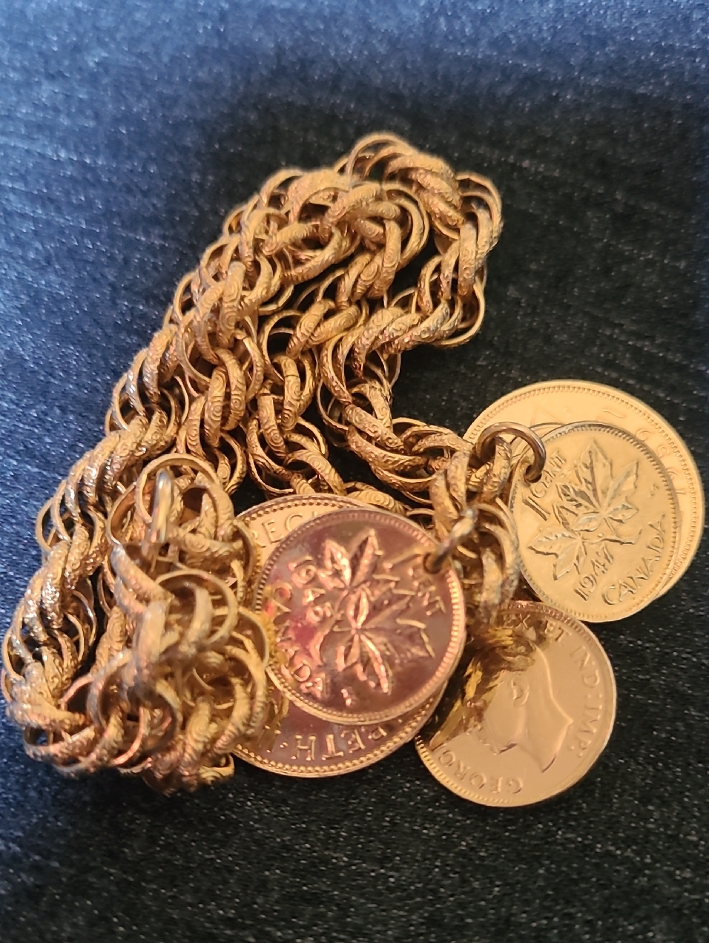 Gold-Tone Coin Charm Rope Necklace - Women Jewelry Germany